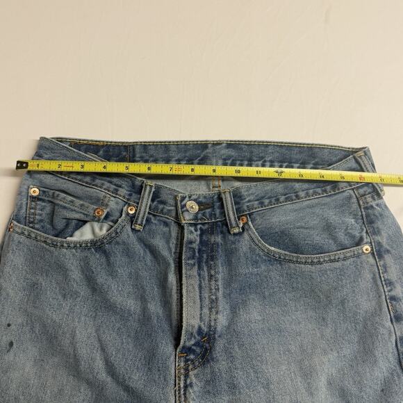 Levi's 505 Jeans Mens 34x30 Regular Fit Straight Leg Blue Wash Denim - Picture 16 of 16